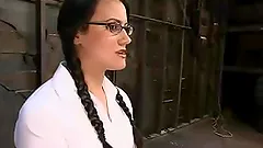 Lesbian BDSM Action with Strapon and Toying Fun in Bondage Session