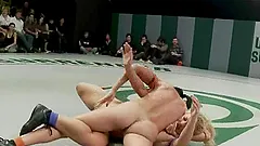 Two sassy and kinky chicks are in a wild lesbian fight