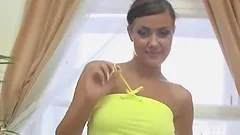 Blonde teen Santa gives a blowjob for a facial