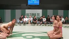 Stunning chicks finger and lick pussies after a fight