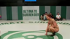 Nasty girls finger their sweaty pussies after a battle