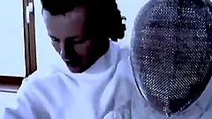 Janet and Nikita get butt fucked by two fencers