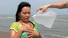 Blowjob at the Beach before Hardcore Fucking with a Latina Slut