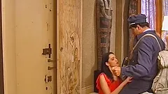 Sexy Anita meets the postman naked and lures him