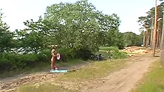 Slim blonde sucks a dick till it explodes with cum on her face