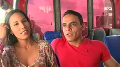Slim Pamela gets fucked hared in an empty bus