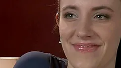 Redhead Iona Grace gets toyed with a strap-on by Gia Dimarco