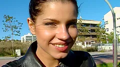 SOme passion in the car with a candy girl Angel Rivas