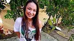 Lily Lust the cute Asian rides big black cock