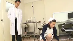 Smoking hot Japanese nurse is curing her patient with her pussy