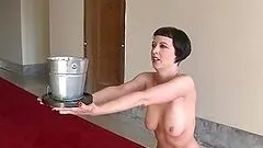 Cherry Torn toys her pussy to please her Master