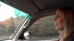 Hot amateur sex in the car with a sassy blond Petra