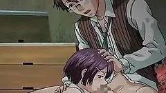 Delicate hentai girl gets banged doggy style in bed