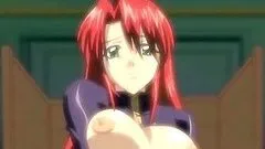 Chained hentai maid gets ass injection with an enema