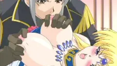 Busty hentai Princess gets squeezed her bigtits