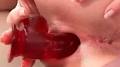 Sexy girl toy and pee