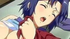 Anime babe fingering herself