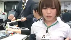 Japanese office girl gets fucked at her work place