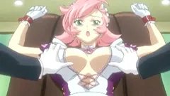 Chained hentai maid gets squeezed her bigboobs and brutally fucked