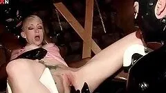 Blonde sex slave cunt toyed in hardcore BDSM action