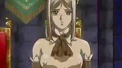 Hentai slave sucking cock and swallowing cum