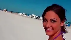 Nasty teen minx shows her butt hole in public