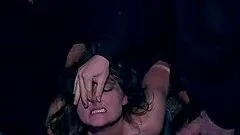 Slim brunette girl takes two big dicks in her ass