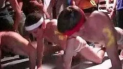 College guys having to fight naked to be in fraternity