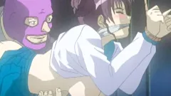 Roped hentai with a muzzle hard sex