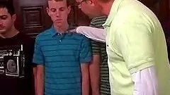 Group sexual teasing for college boys joining fraternity