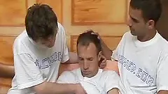 Hot Threesome Gay Sex Action And Cum Felching