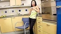 Skinny teen Irene loves the size of that banana