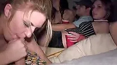Nasty students play dirty games after a party in a dorm