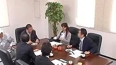 Horny Japanese manager gets nailed after the staff meeting