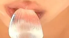 Gorgeous Japanese model loves hard cock meat