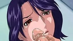 Horny anime milf getting big penis