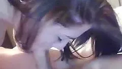 Cute girl blowjob on live cam show