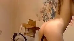 Hot girl stripping on web show