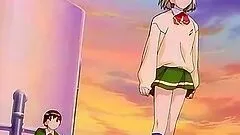 Sensual anime siren fantasizing about sex in shower