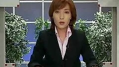 Japanese anchor gets facialed at her work place in a weird clip