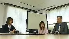 Slutty Japanese girl sucks a cock and then gets fucked