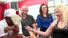 Slutty amateur babe showing tits for cash in public