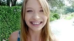 Pretty petite 18 y/o teen gives great...