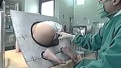 Japanese chick gets her snatch toyed at the proctologist's