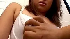 Blindfolded Japanese MILF Getting Her Pussy Pleased