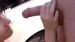 Amateur girlfriend outdoor fuck with huge facial cumshot