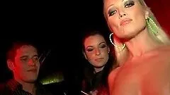 Teen  babes flashing tits and cunts in orgy