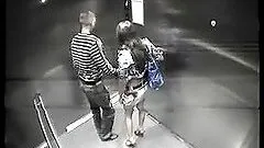 Cute girl and her BF bang in a hotel and don't pay attention to the cam