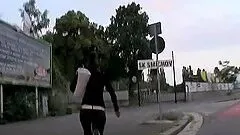 Amazing amateur POV scene in the car with a petite hottie