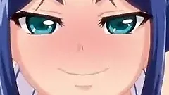 Anime hottie tries her best to seduce some guy indoors